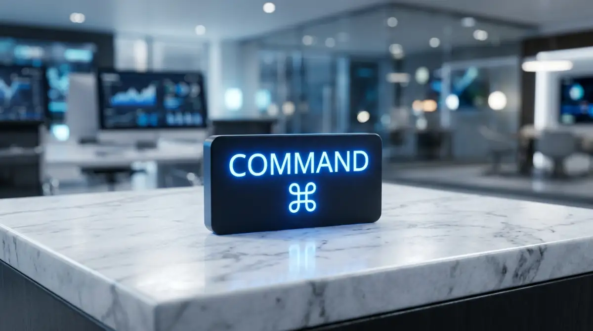 A premium 3D visual showing a glowing command key representing the mastery of writing effective prompts for AI image generators to get high-quality art.