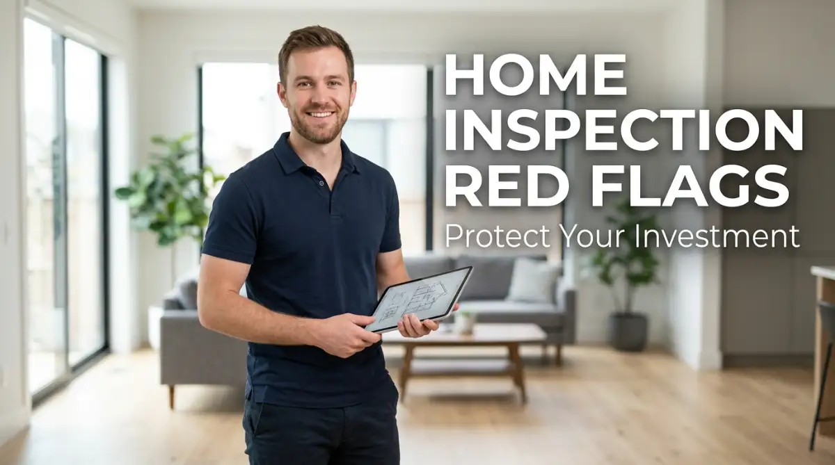 A professional home inspector examining a modern house interior to identify critical red flags during a property walkthrough.