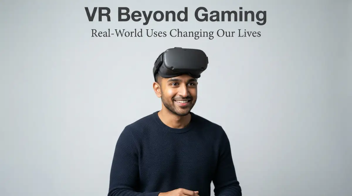 A young professional exploring the practical applications of virtual reality beyond the gaming industry.