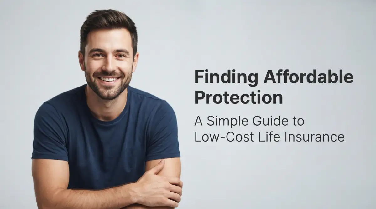 A young professional man discussing affordable life insurance options for long-term security.